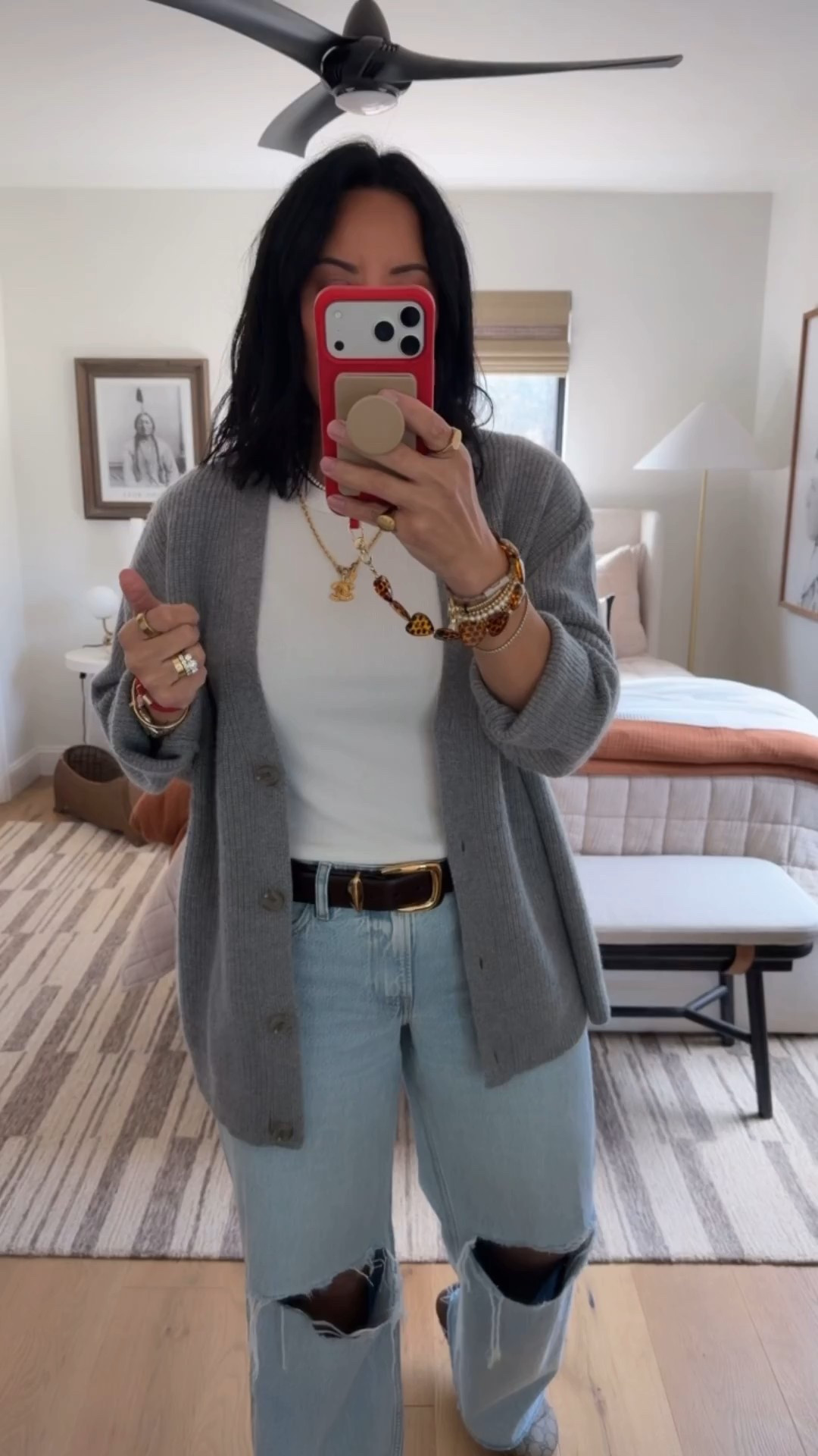 Cashmere sweater size medium (it’s an extra oversized fit), t-shirt size large, jeans size 29 (I’m a size 8/10), shoes fit tts. 



#LTKootd #LTKMidsize #LTKOver40