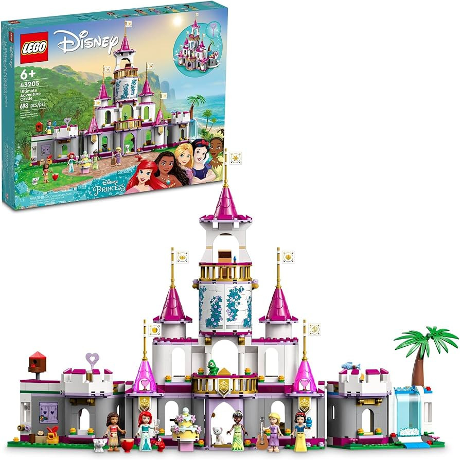 LEGO Disney Princess Ultimate Adventure Castle Building Toy 43205, Kids Can Build a Toy Disney Ca... | Amazon (US)