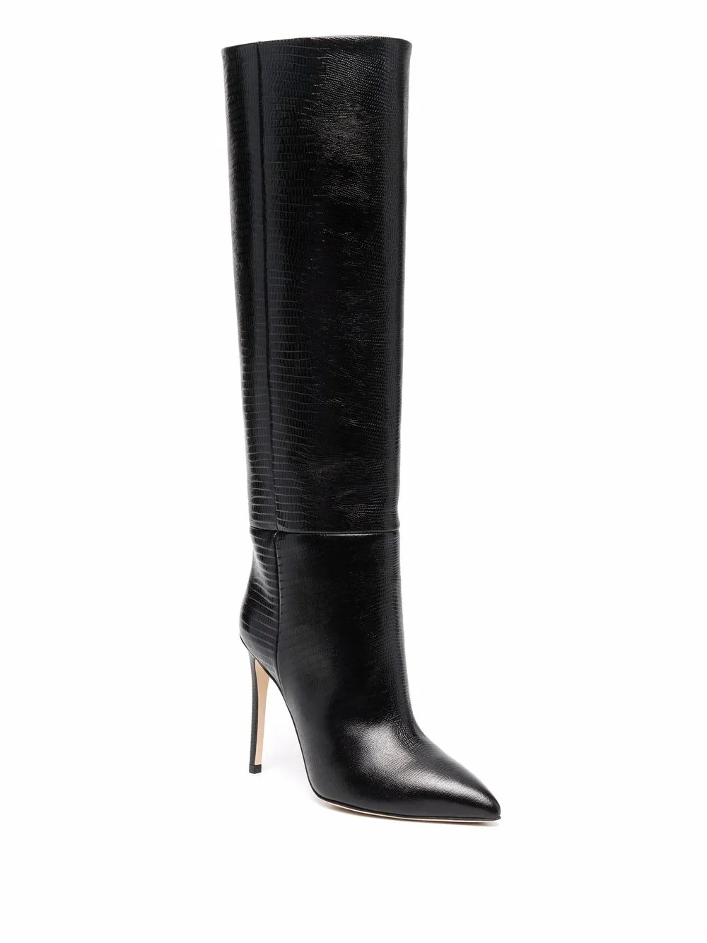 lizard skin-effect knee-high boots | Farfetch Global