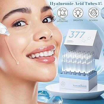 30PCS Hyaluronic Acid Tubes, 3% Hyaluronic Acid Serum Ultra-Hydrating Vials | Amazon (US)