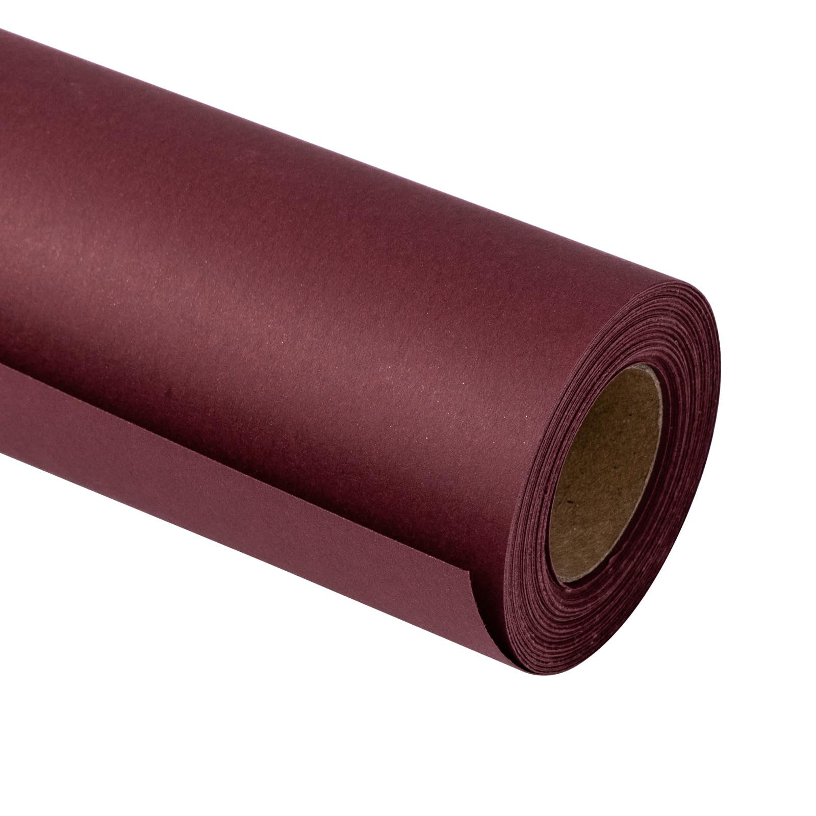 RUSPEPA 30"x 393"(32.8') Wine Red Kraft Wrapping Paper Large Jumbo Roll, Recyclable Burgundy Gift... | Amazon (US)