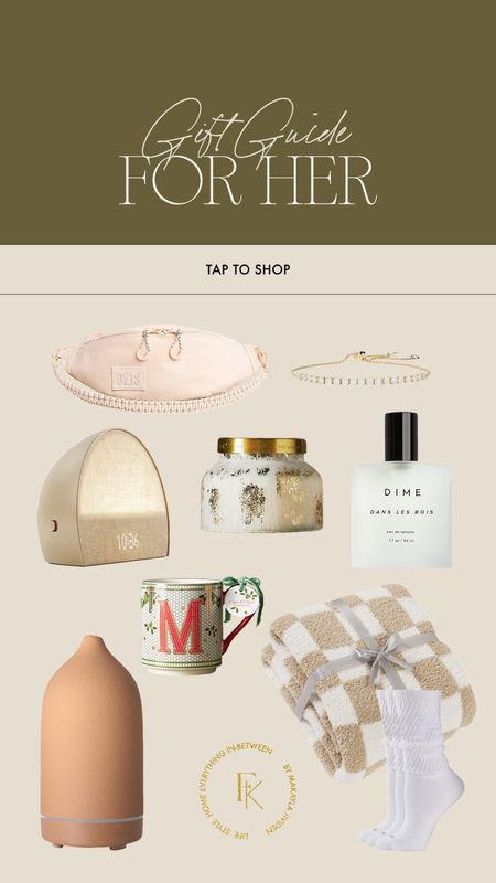 Holiday gift guide: for her ✨ cozy items and dime fragrance 😍 have most of these and love them!! This tennis bracelet is stunning 🤎🤎

Holiday gift guide, gifts for her, gift guides for her, Dime Beauty, hatch, oil diffuser 

#LTKfindsunder50 #LTKGiftGuide #LTKHoliday