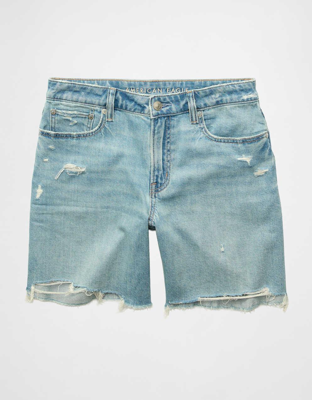 AE Dreamy Drape Low-Rise Baggy 8" Jort | American Eagle UK