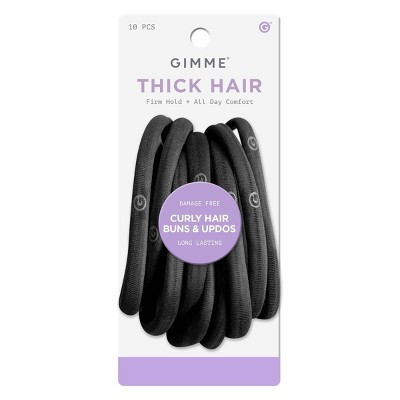 Gimme Beauty Mega Hair Tie Bands - Black - 10ct | Target