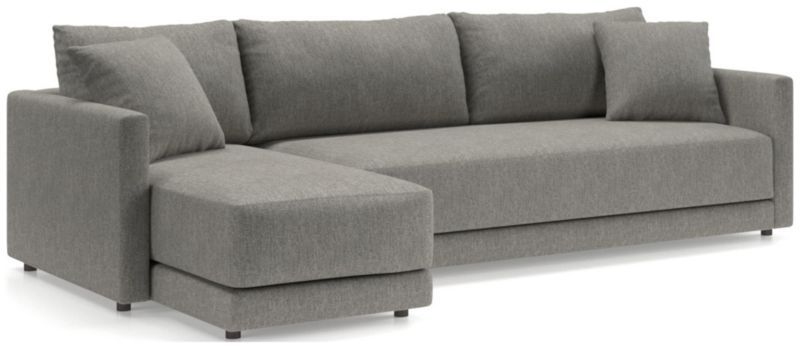 Gather Deep 2-Piece Chaise Bench Sectional + Reviews | Crate & Barrel | Crate & Barrel