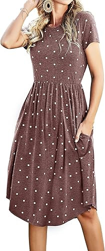 Simier Fariry 2024 Women's Summer Pockets Teacher Work Casual Midi Dresses | Amazon (US)