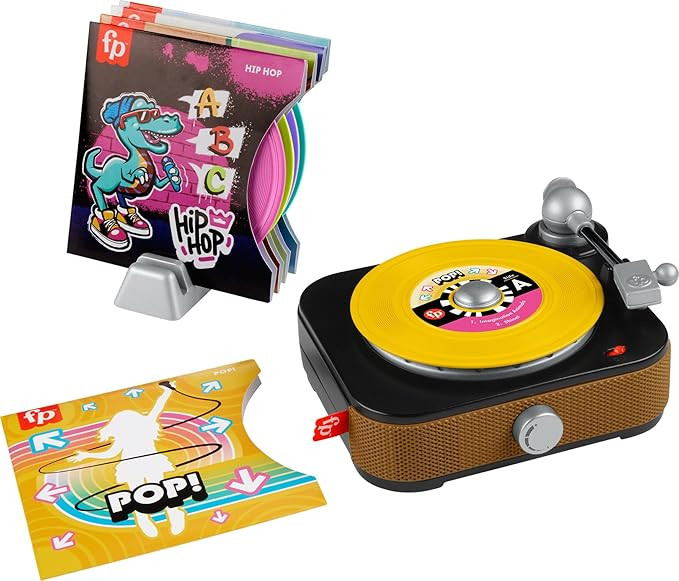Fisher-Price Musical Toy, Rockin’ Record Player for Preschool Pretend Play for Kids Ages 3+ Yea... | Amazon (US)