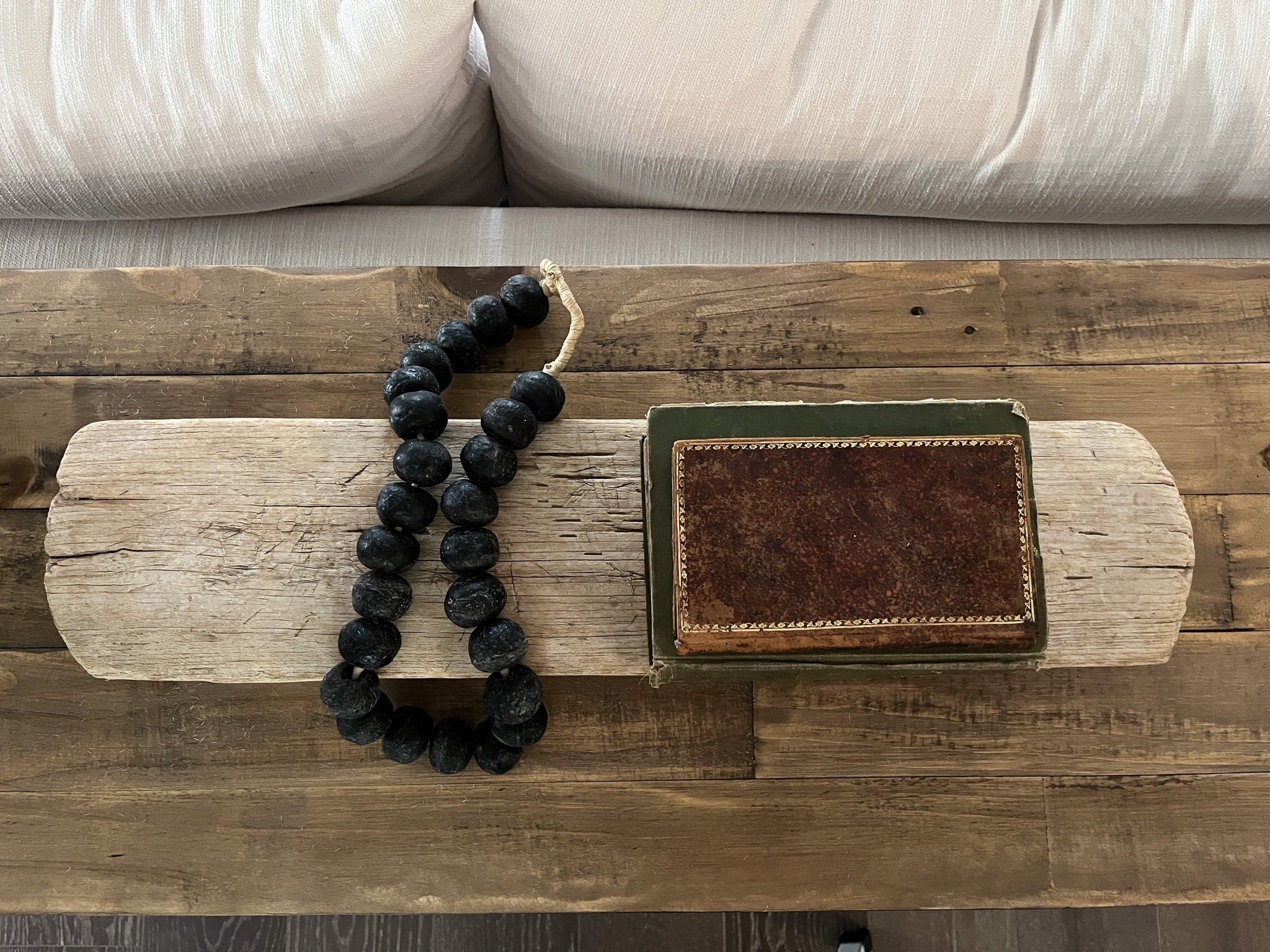 Reclaimed wood platform on console table 

#LTKstyletip #LTKhome #LTKfindsunder50