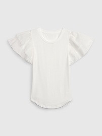 Mini Rib Ruffle Sleeve T-Shirt | Gap (US)