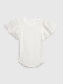 Mini Rib Ruffle Sleeve T-Shirt | Gap (US)