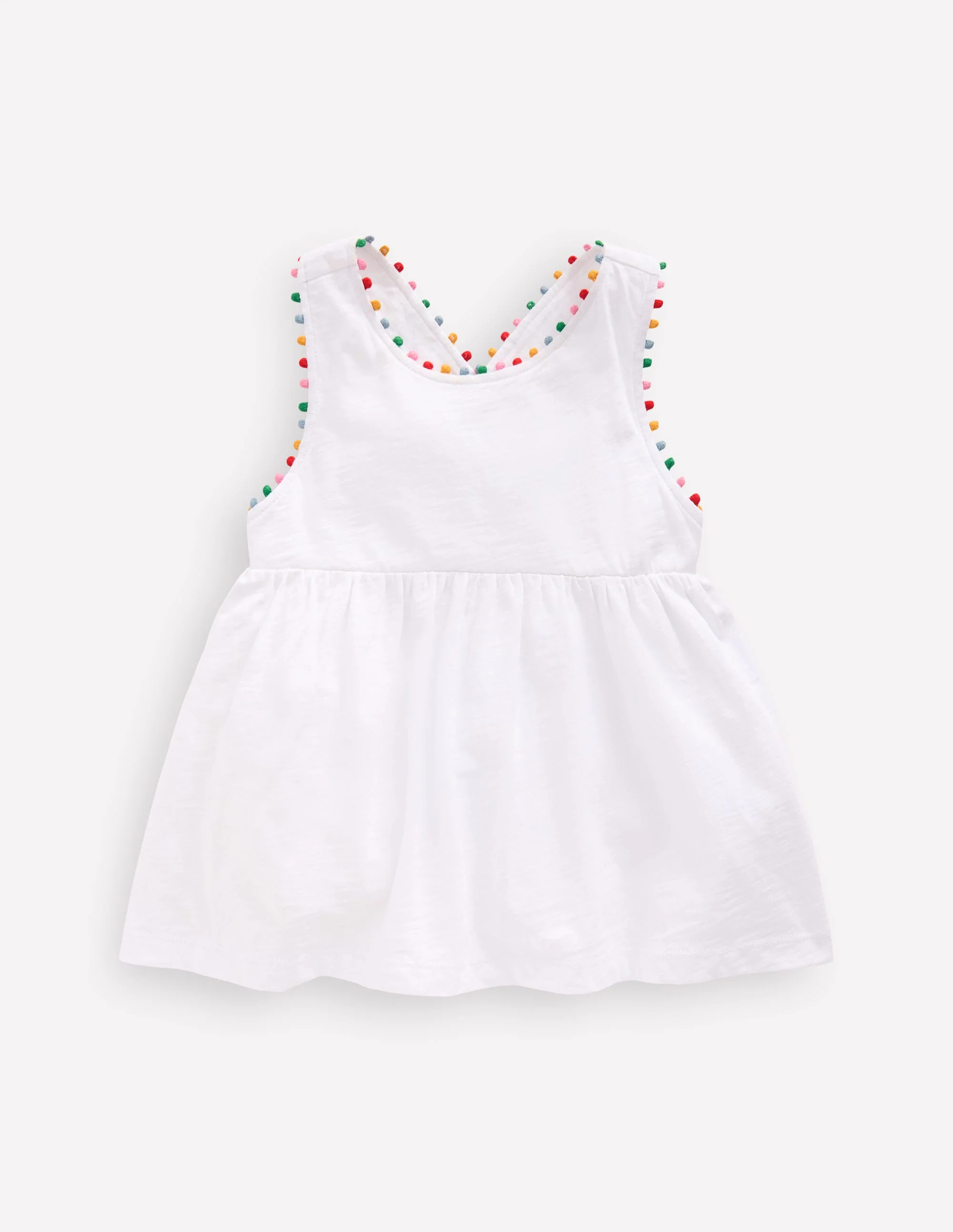 Cross-back Pom Top-White | Boden (US)
