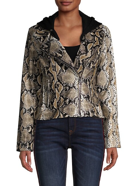 Snakeskin-Print Full-Zip Jacket | Saks Fifth Avenue OFF 5TH
