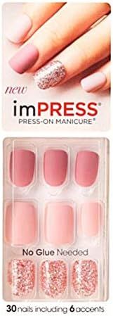 Kiss imPress Press-On Manicure Matte Short Length Nails # 76612 Lucky | Amazon (US)
