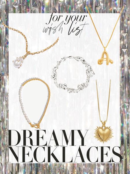 FOR YOUR CHRISTMAS WISH LIST | Working on your letter to Santa? Here are some dreamy necklaces you might want to ask for 🎄🎄
Gift guide | Wish list items | Gift ideas for women | Christmas ideas | Pearl necklace | Heart necklace | Silver sculptural necklace | Initial pendant 

#LTKSeasonal #LTKHoliday #LTKGiftGuide
