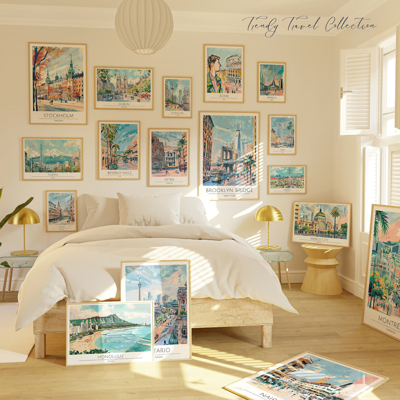 MEGA BUNDLE of 300, Travel Poster, Trendy Wall Art, Retro Travel Print, Maximalist Decor, Trendy ... | Etsy (US)