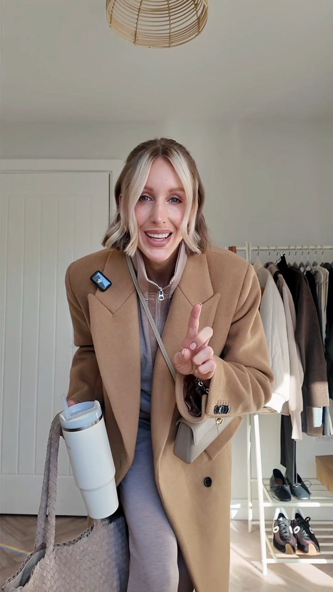 Varley loungewear outfit for travelling to London - camel coat sold out (similar linked) #30daysofoutfits #loungewear 

#LTKVideo #LTKfitness #LTKeurope