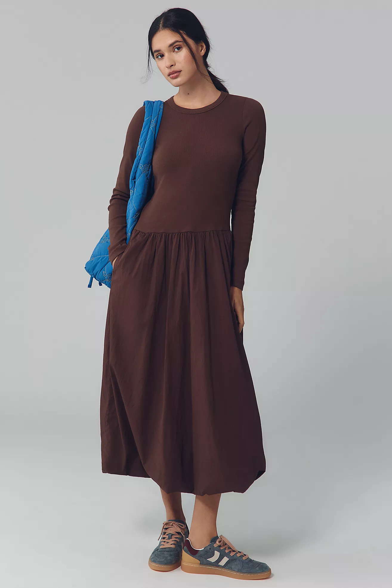 Velvet by Graham & Spencer Dolce Long-Sleeve Midi Dress | Anthropologie (US)