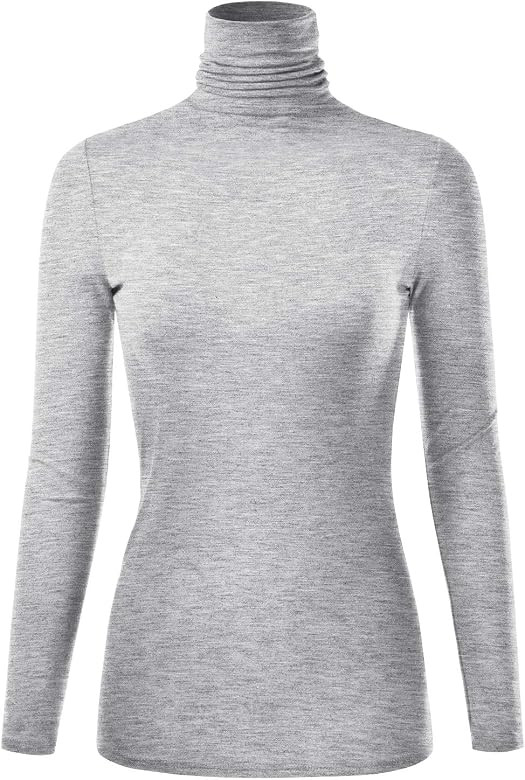 EIMIN Women's Long Sleeve Turtleneck Lightweight Pullover Slim Shirt Top (S-3XL) | Amazon (US)
