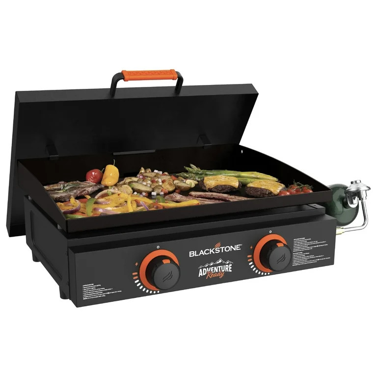 Blackstone Adventure Ready 2-Burner 22" Propane Griddle with Hard Cover in Black | Walmart (US)