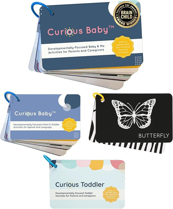 Curious Baby™, Toddler, High Contrast, and Speech Development Cards. Award Winning 40+ Activiti... | Amazon (US)