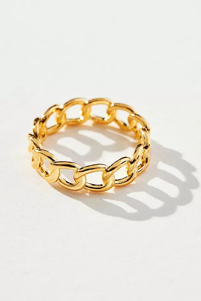 Demi-Fine Chain-Link Ring | Anthropologie (US)