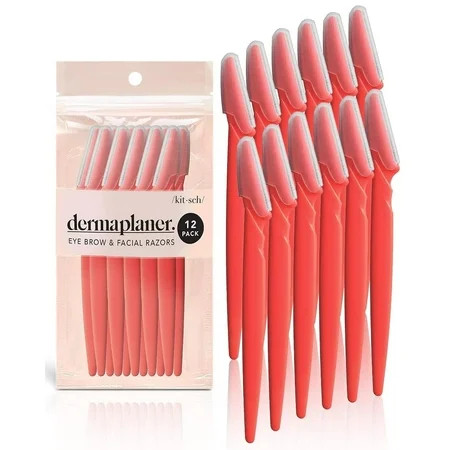 Kitsch Dermaplaning Tool - Face Razor for Women 3.75 Length 7.75 Height 12 Pc (New Orange) | Walmart (US)