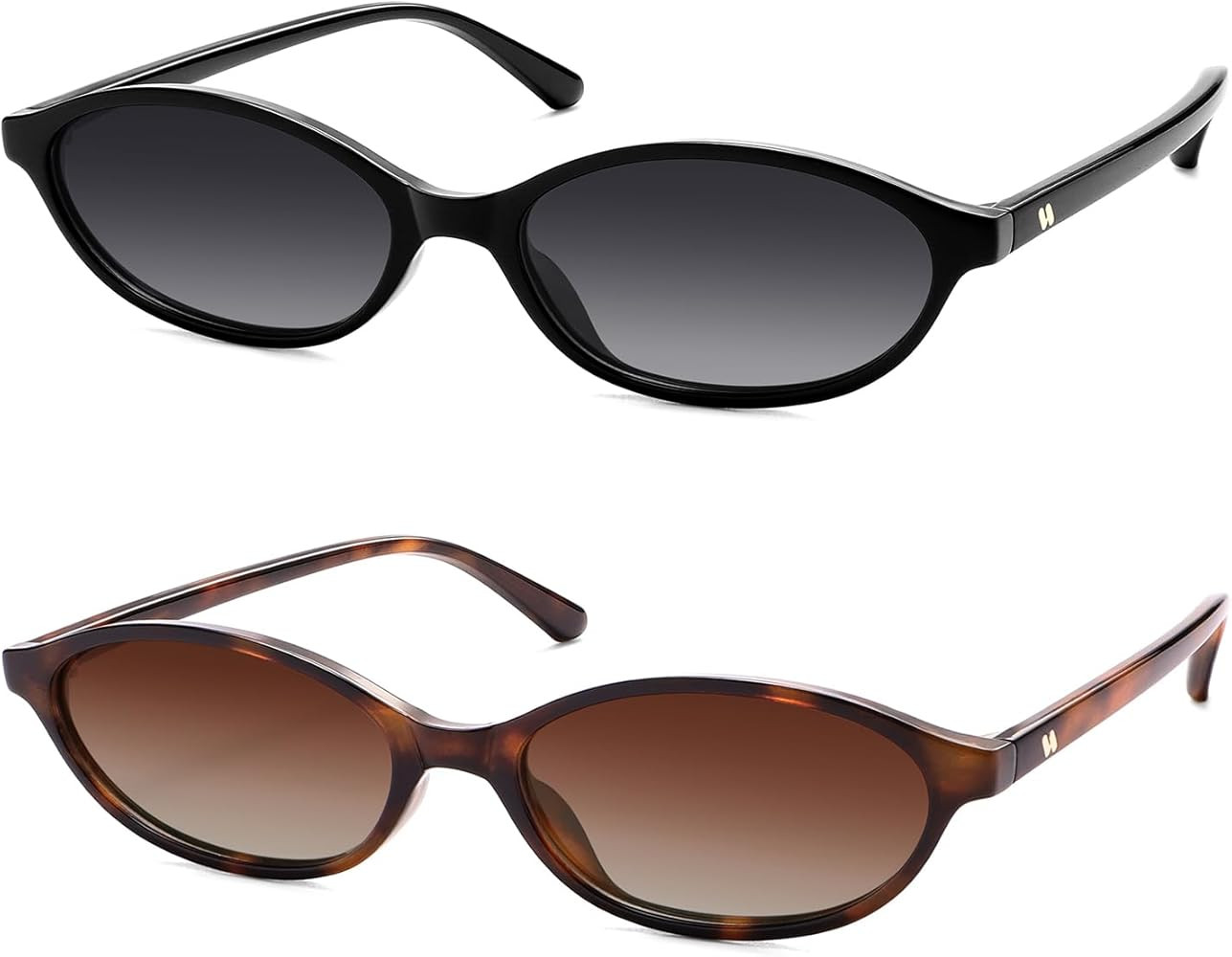 Polarized Retro Oval Sunglasses for Women Men 90s 80s Narrow Cat Eye Sun Glasses Y2K AR82382 | Amazon (US)