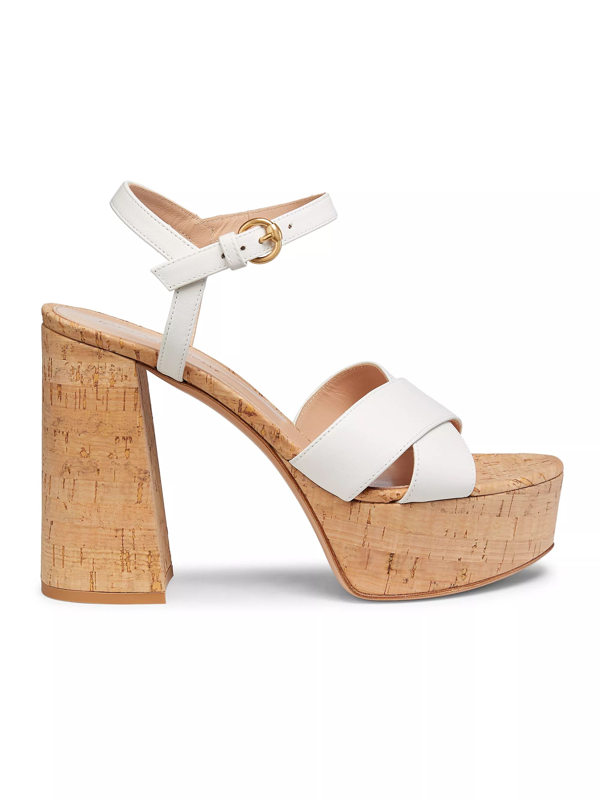 Bebe Leather Platform Sandals | Saks Fifth Avenue