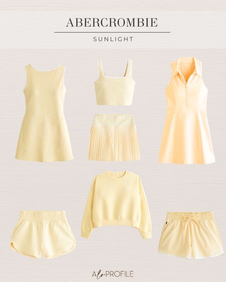 New Abercrombie color drop!Loving this sunlight yellow color for spring and summer in some of my favorite pieces 

#LTKfitness #LTKActive #LTKSeasonal