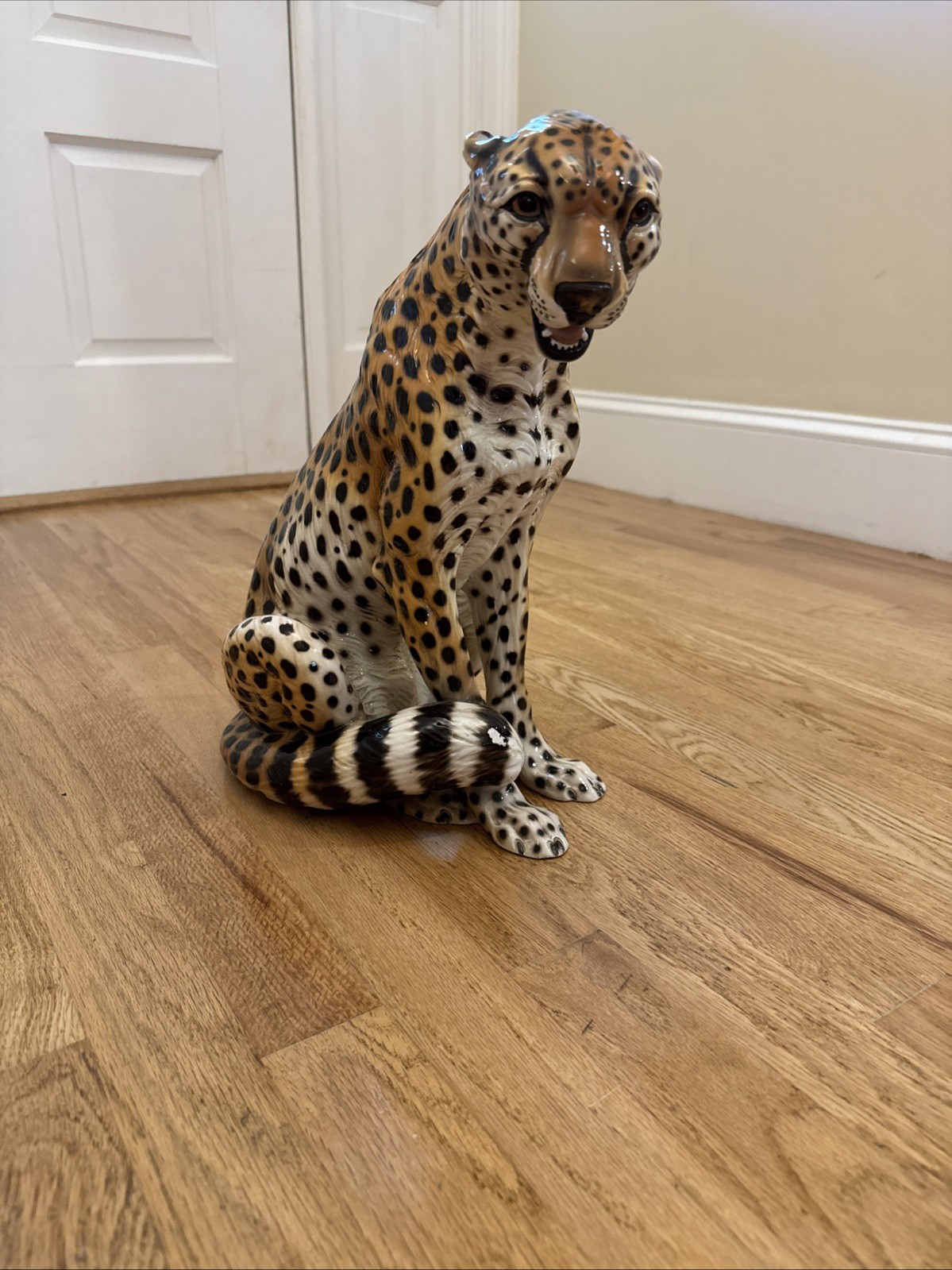 Giovanni Ronzan 1960s Cheetah Leopard Ceramic sculpture made in Italy 1454/1 | eBay US