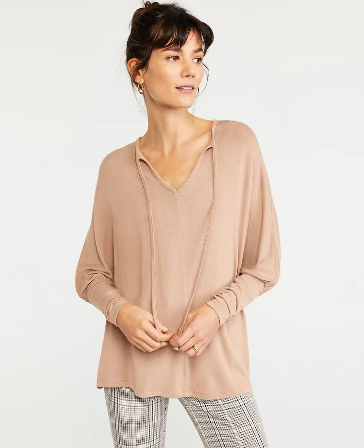 Tie Neck Puff Sleeve Top | Ann Taylor (US)