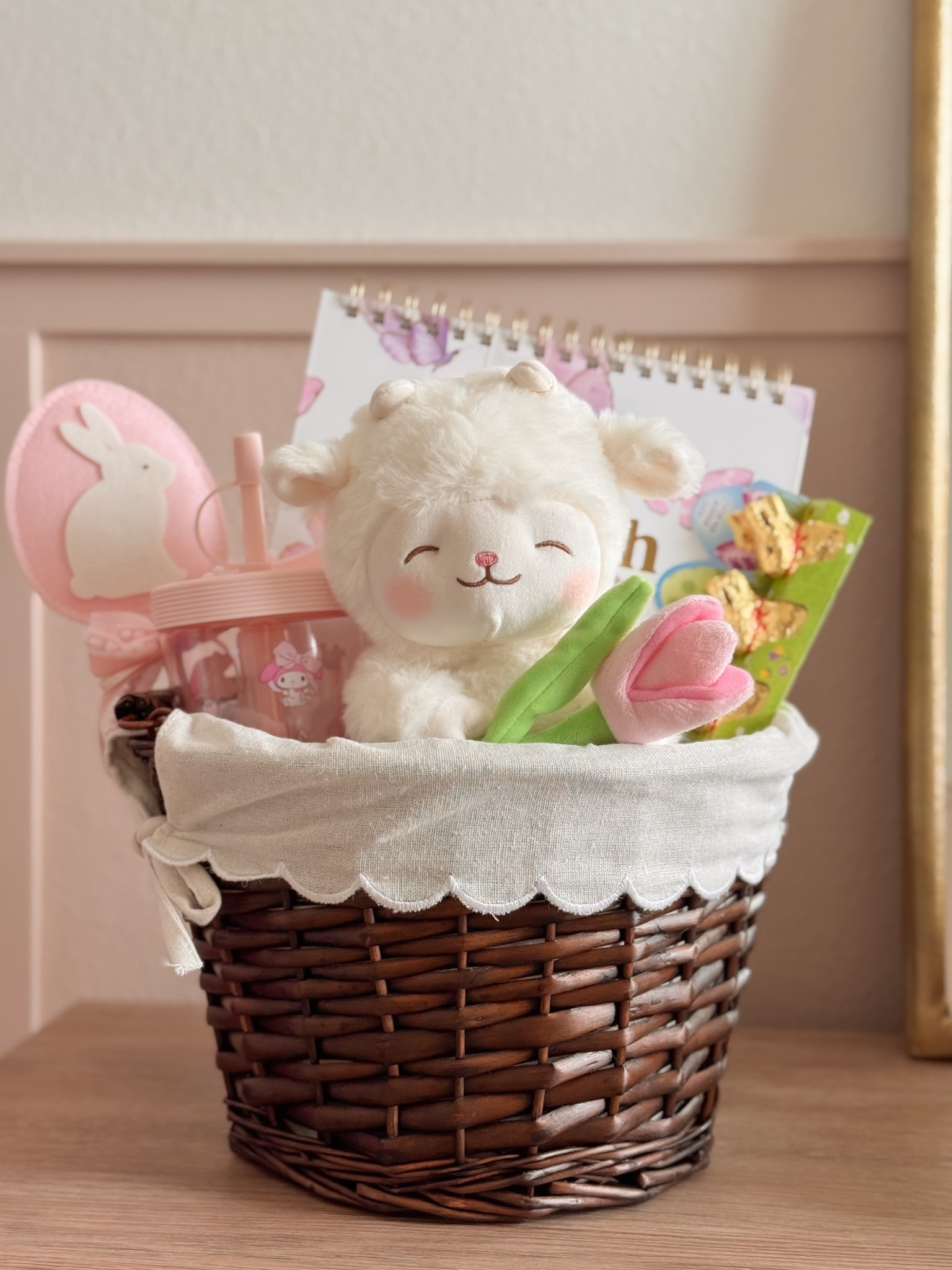 Easter basket for my art loving 8 year old girl 🌷🐣 kept it simple with a sketch notebook and markers, her favorite candy and chocolate, a new cup, a cute plushie and some hello kitty lip glosses. 
I rounded up a few items that should still arrive in time for this weekend if you’re doing last minute prep like me 🙈

#LTKSeasonal #LTKmomlife