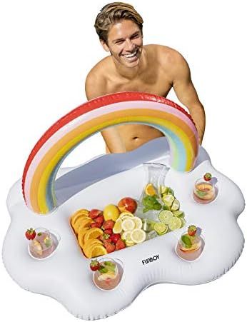 FUNBOY Giant Inflatable Rainbow Cloud Drink Holder, Luxury Floating Bar Accessory for Pool Partie... | Amazon (US)
