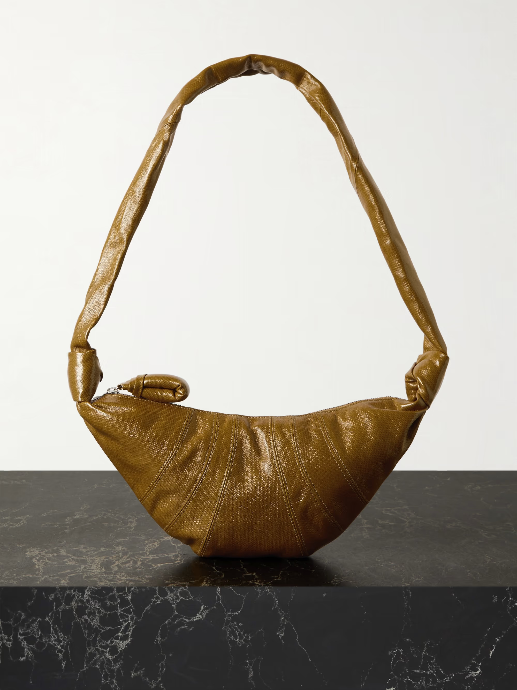 LEMAIRE Croissant small paneled coated-canvas shoulder bag | NET-A-PORTER | NET-A-PORTER (US)