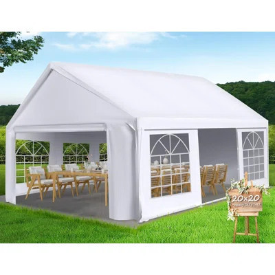 Heavy Duty Party Tent Outdoor Waterproof With Removable Sidewalls & Carry Bags | Wayfair North America