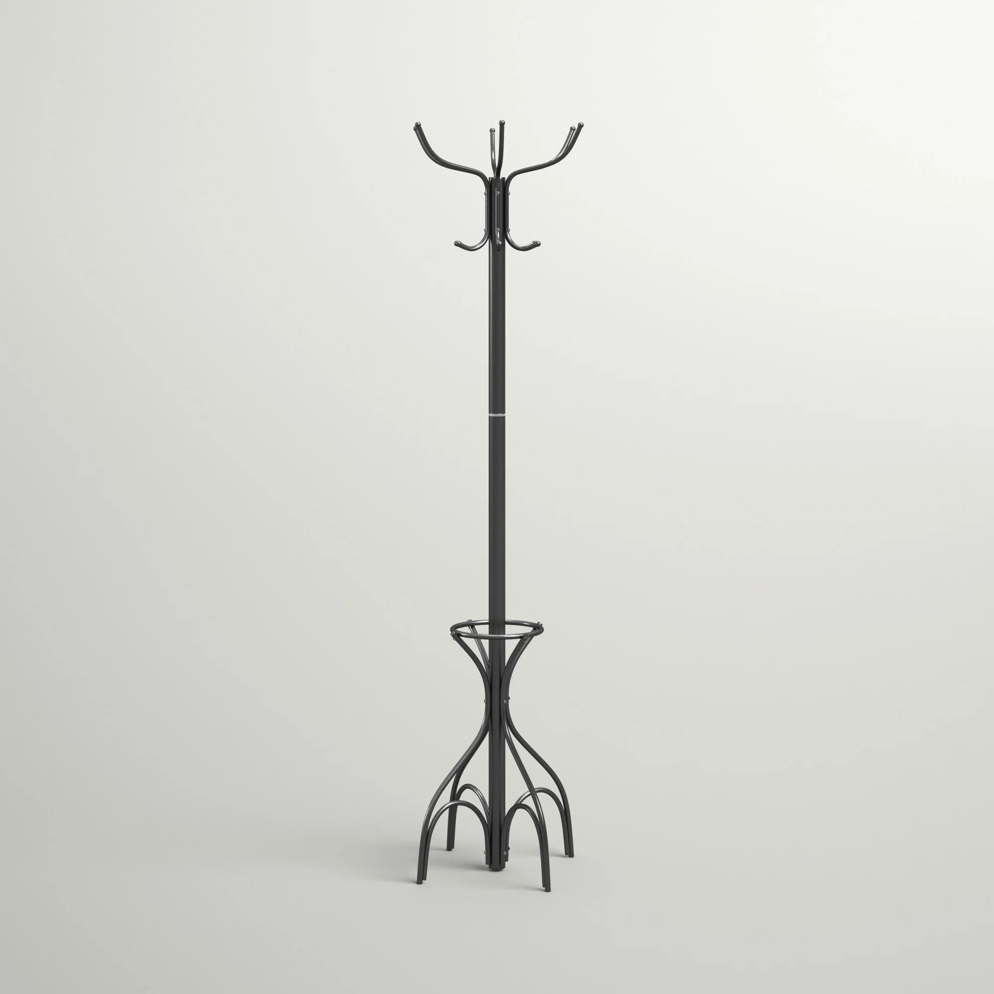 Arbutis Coat Rack, Hall Tree, Free Standing, 12 Hooks, Entryway, 70"H, Bedroom, Metal | Wayfair North America