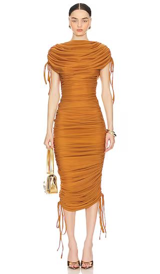 Ratu Midi Dress in Caramel | Revolve Clothing (Global)
