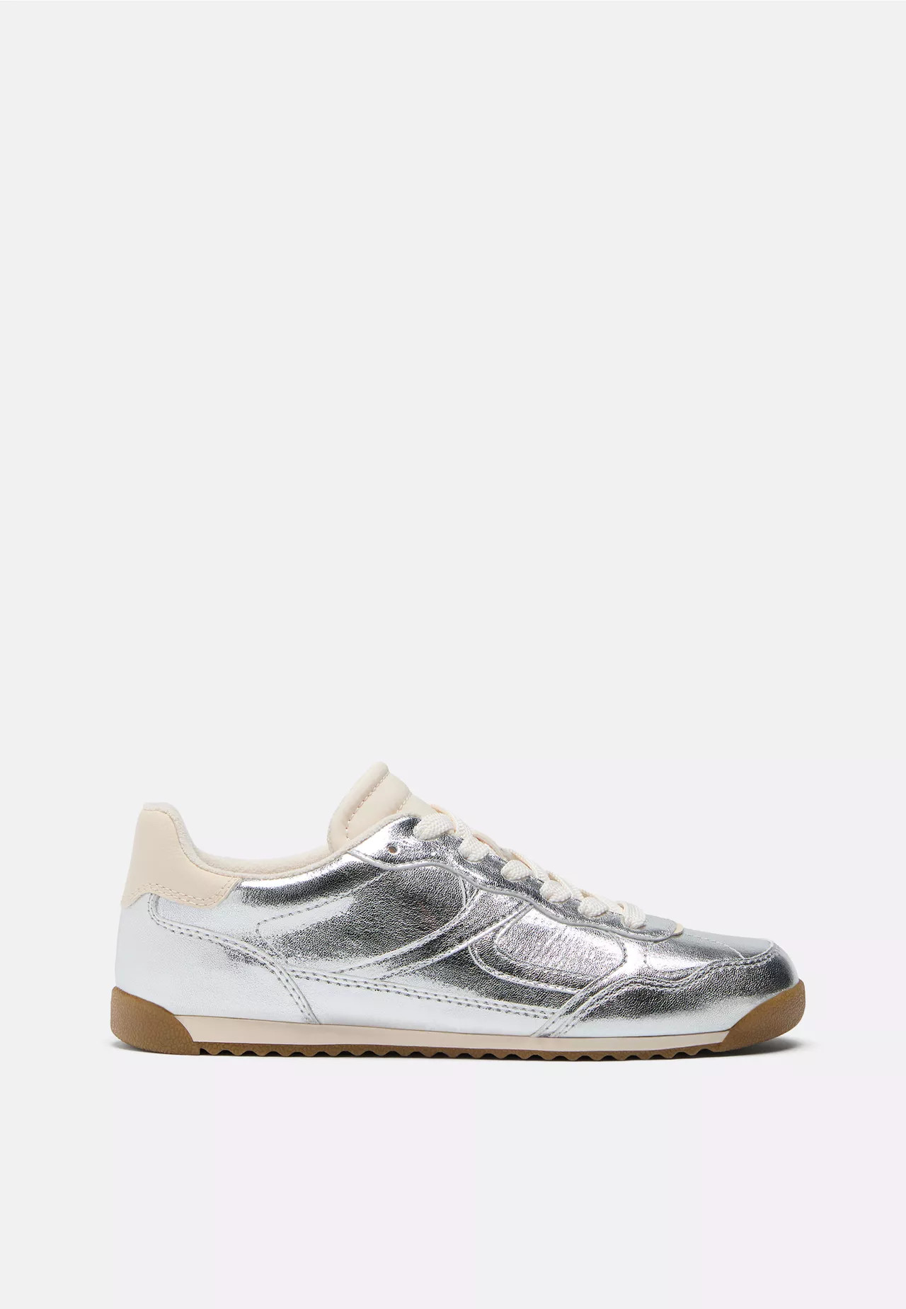 Metallic-effect trainers - Women's fashion | Stradivarius United Kingdom | Stradivarius (UK)