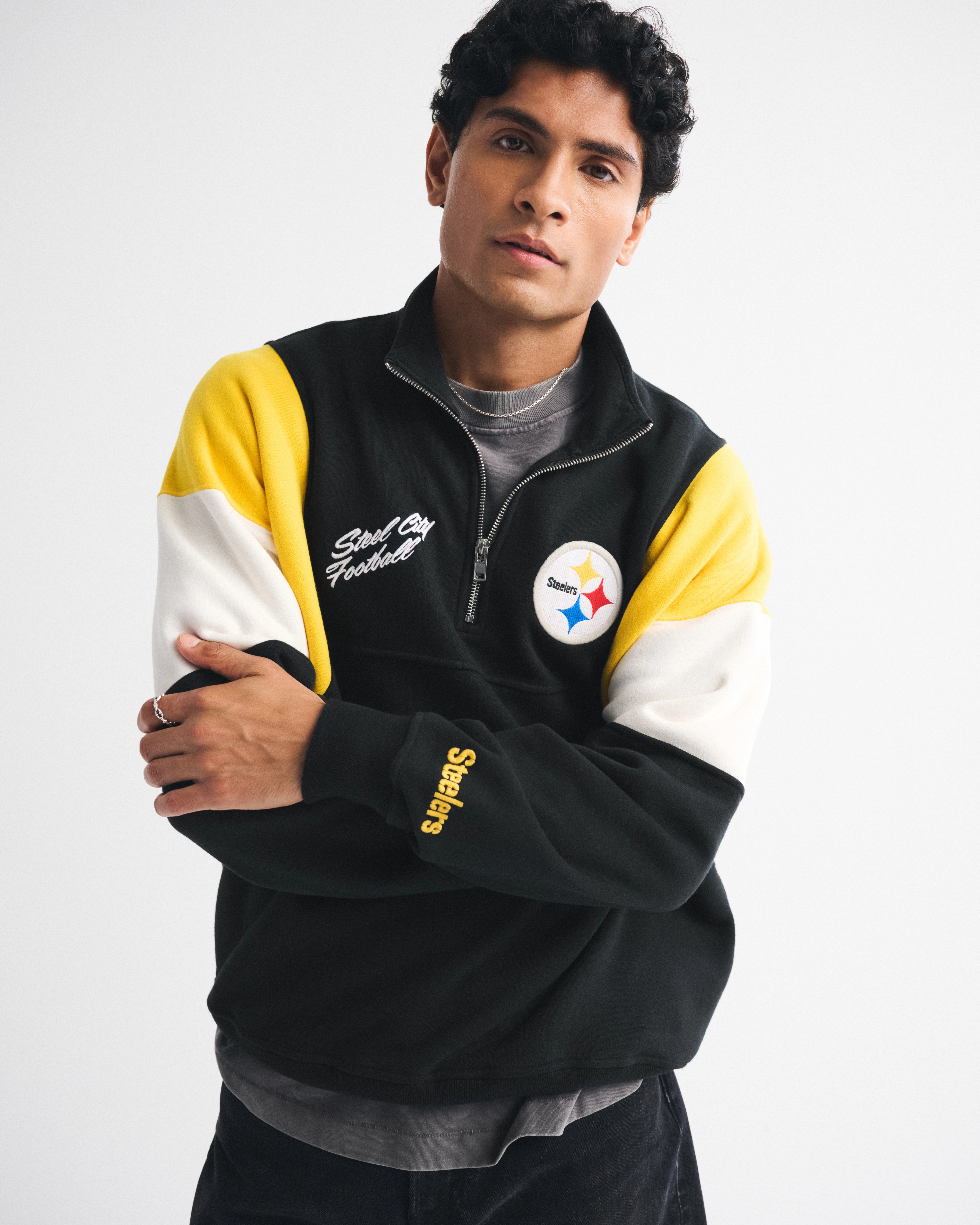 Pittsburgh Steelers Half-Zip Sweatshirt | Abercrombie & Fitch (US)