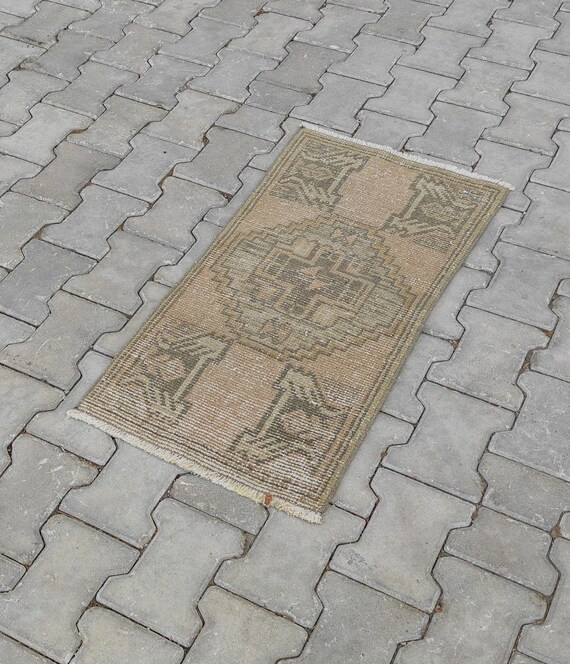 Small Oushak Rug, Vintage Rug, Anatolian, Mini Turkish Rug, Hand-Made, Wool, Bohemian, Natural, K... | Etsy (US)