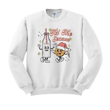 Holiday Tis the Season Sweatshirt Unisex Medium White | Walmart (US)