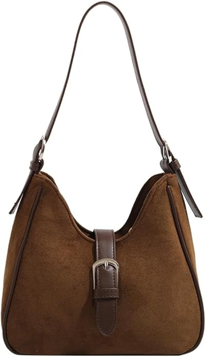 Slouchy Hobo Bags Women Retro Suede Underarm Shoulder Bag Crossbody Purse Crescent Satchels Top-H... | Amazon (US)