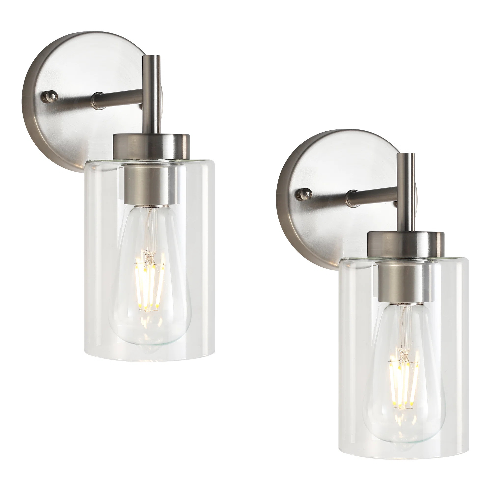 Mosca Bath Sconce Wall Light with Glass Shade, Brass Glass Wall Sconces for Toilet, Hallway, Stai... | Wayfair North America