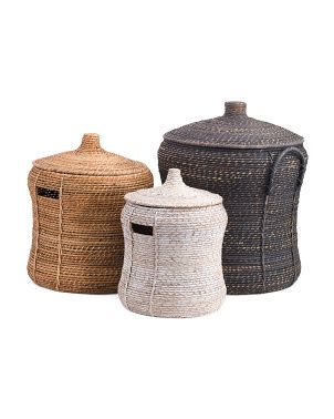 Rattan Storage With Lids Collection | TJ Maxx