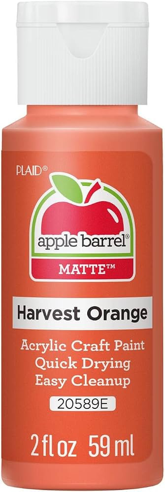 Apple Barrel Acrylic Paint in Assorted Colors (2 oz), JA20589, Harvest Orange | Amazon (US)