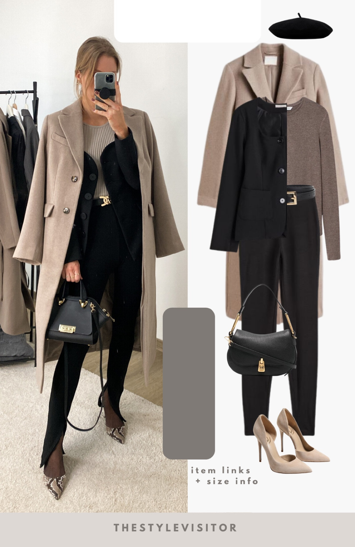 Finally found a good dupe for the sweetheart necklined blazer from zara. Ordered it in size 36. Wearing a new version of the zip hem legging that was my most sold item of last year. This one is more stretchy and soft and has a smaller waist band. If you’re taller than 5’8/175 cm the splits are less deep because of your height, you can zip them up and definitely wear them as a normal black legging with a smaller slit. Read the size guide/size reviews to pick the right size.

Leave a 🖤 to favorite this post and come back later to shop

#office outfit #workwear #work outfit #wool coat #zip hem legging #split hem legging #taupe 

#LTKSeasonal #LTKstyletip #LTKworkwear