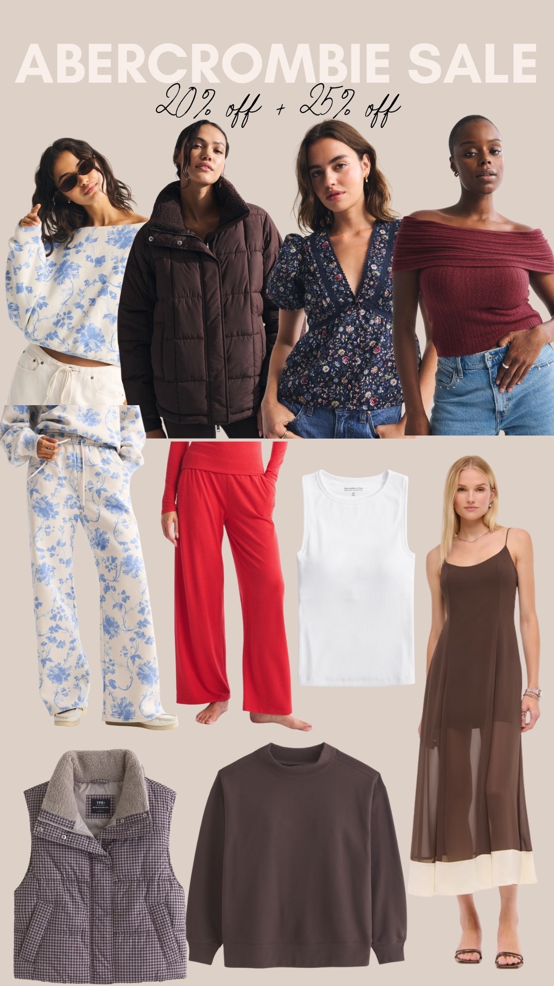 Abercrombie sale!!! 20% off and extra 25% off with code AFLTK 

#LTKSaleAlert #LTKFallSale #LTKFindsUnder100
