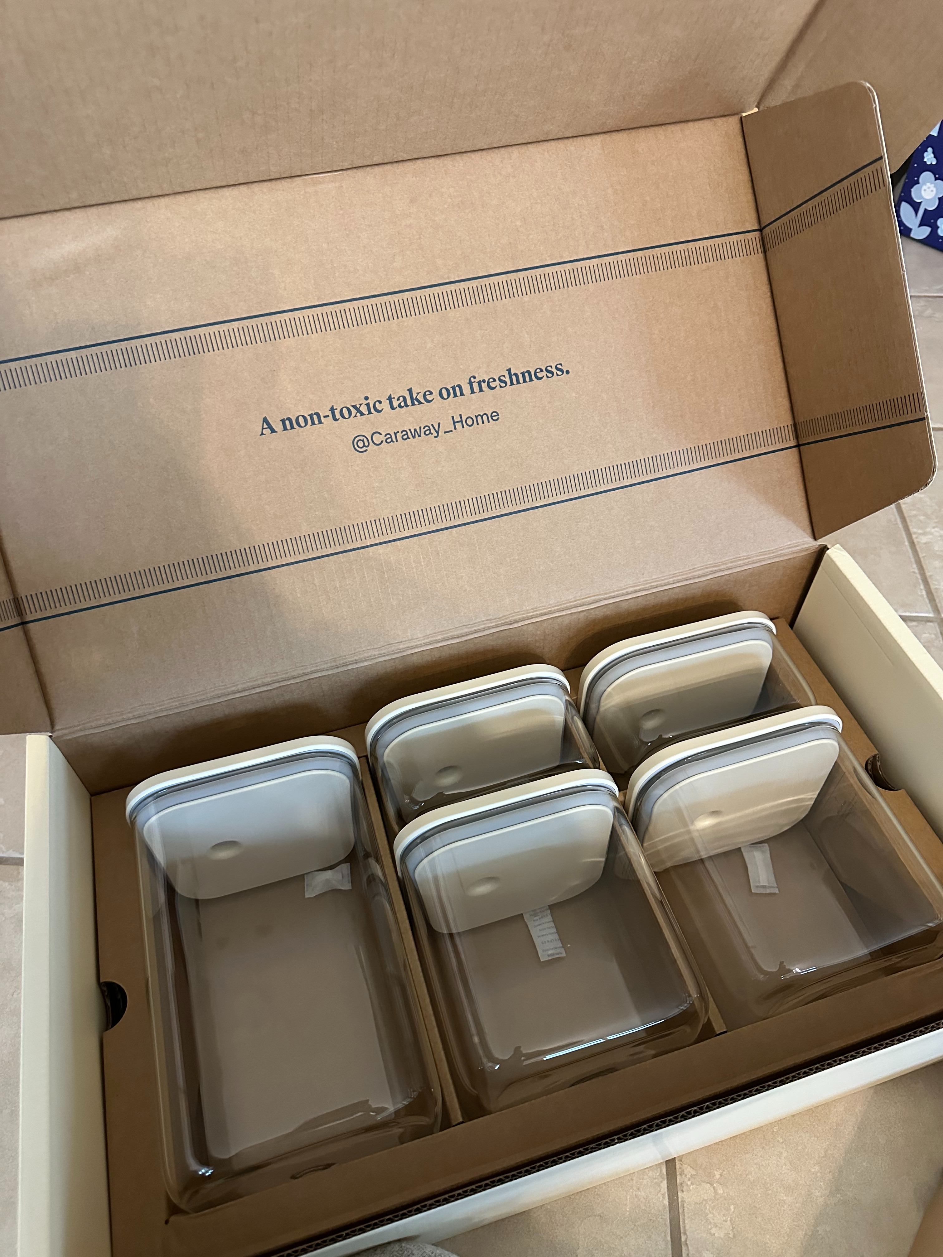 Finally purchased for our home! We try replace plastic where we can. | Caraway home containers, glass storage containers set, glass food storage, non-toxic food storage containers 

 #LTKGiftGuide #LTKHoliday #LTKHome