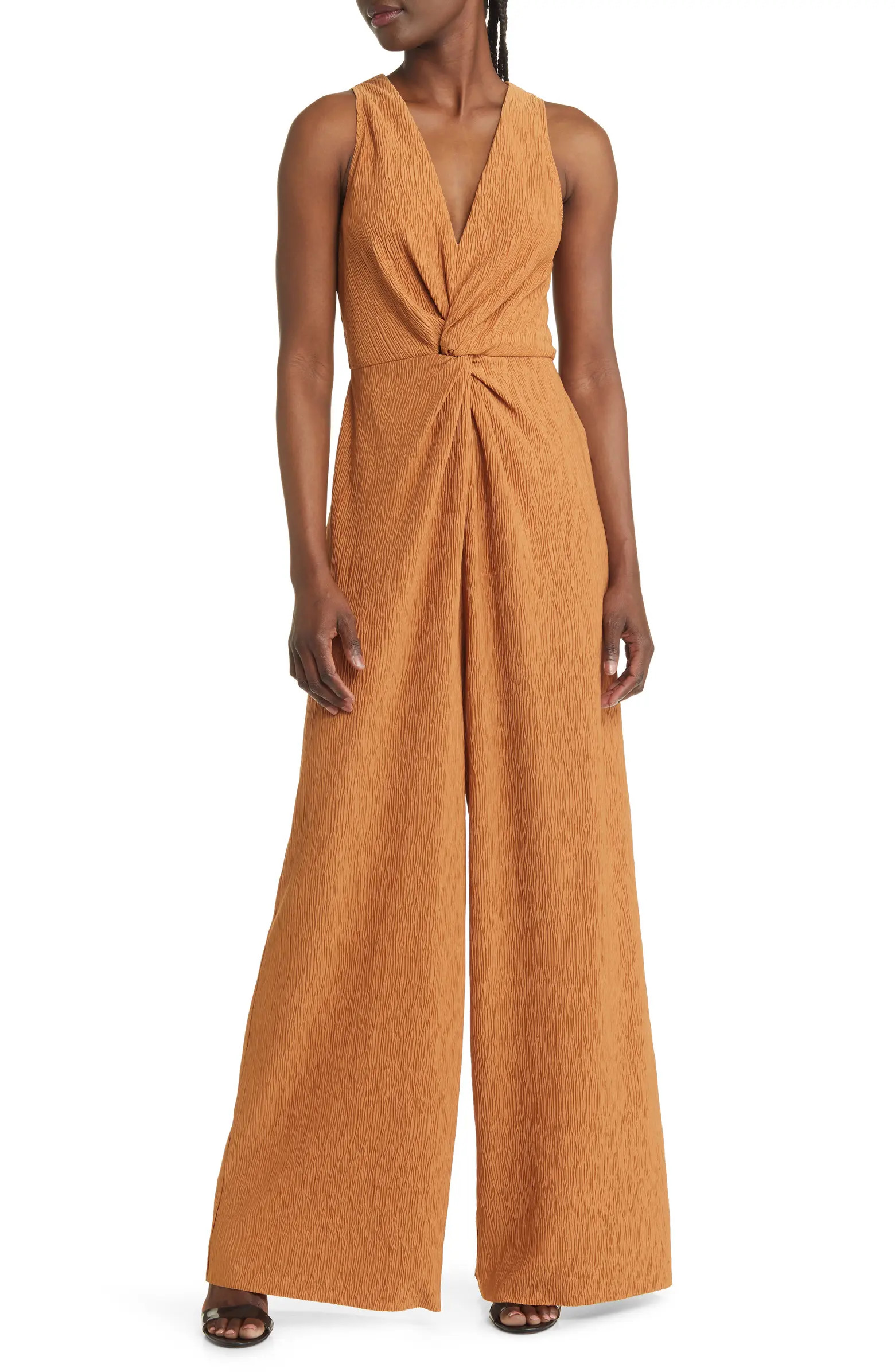 Plissé Sleeveless Wide Leg Jumpsuit | Nordstrom