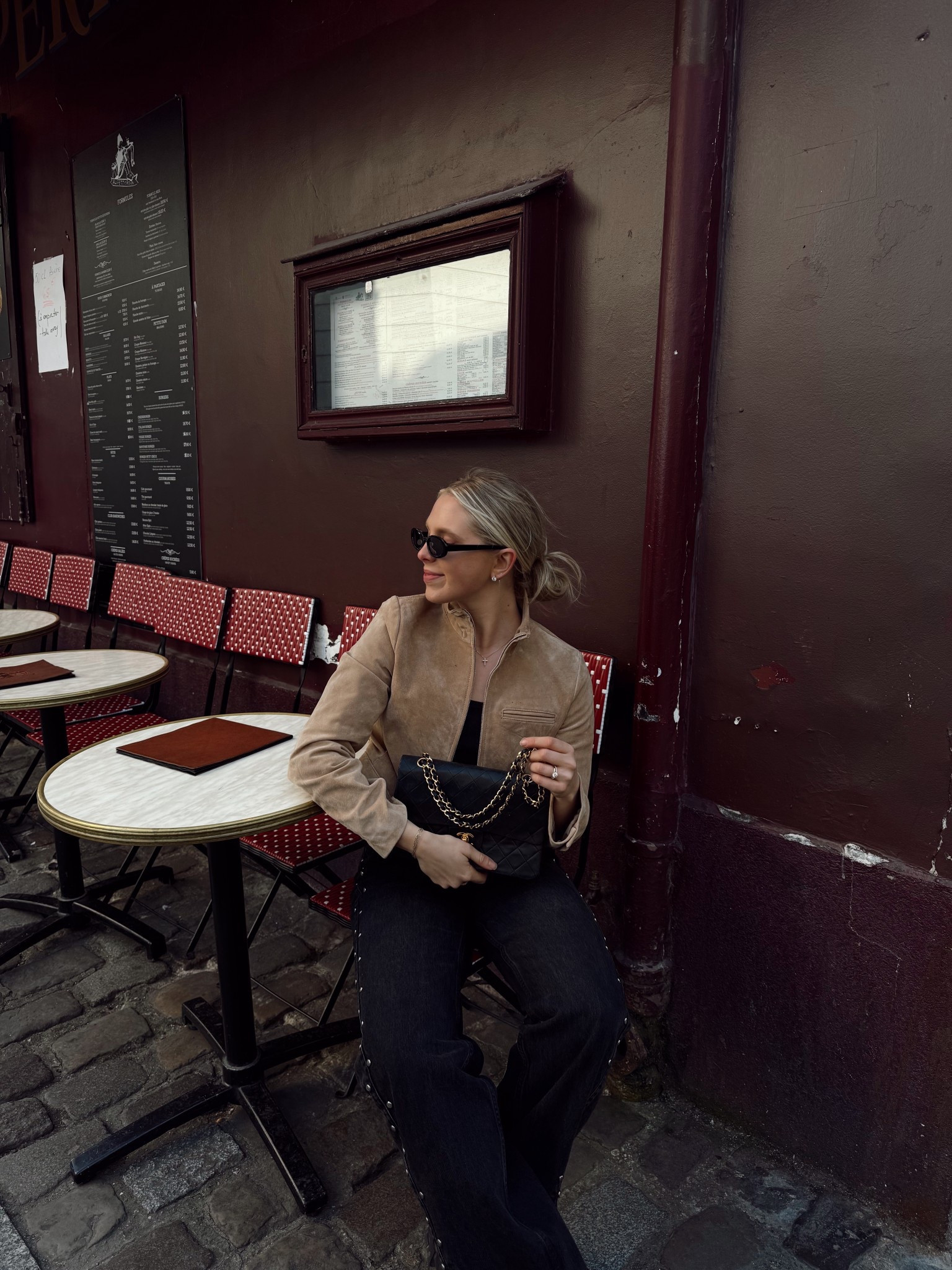paris ootd! zara jacket & ganni boots x